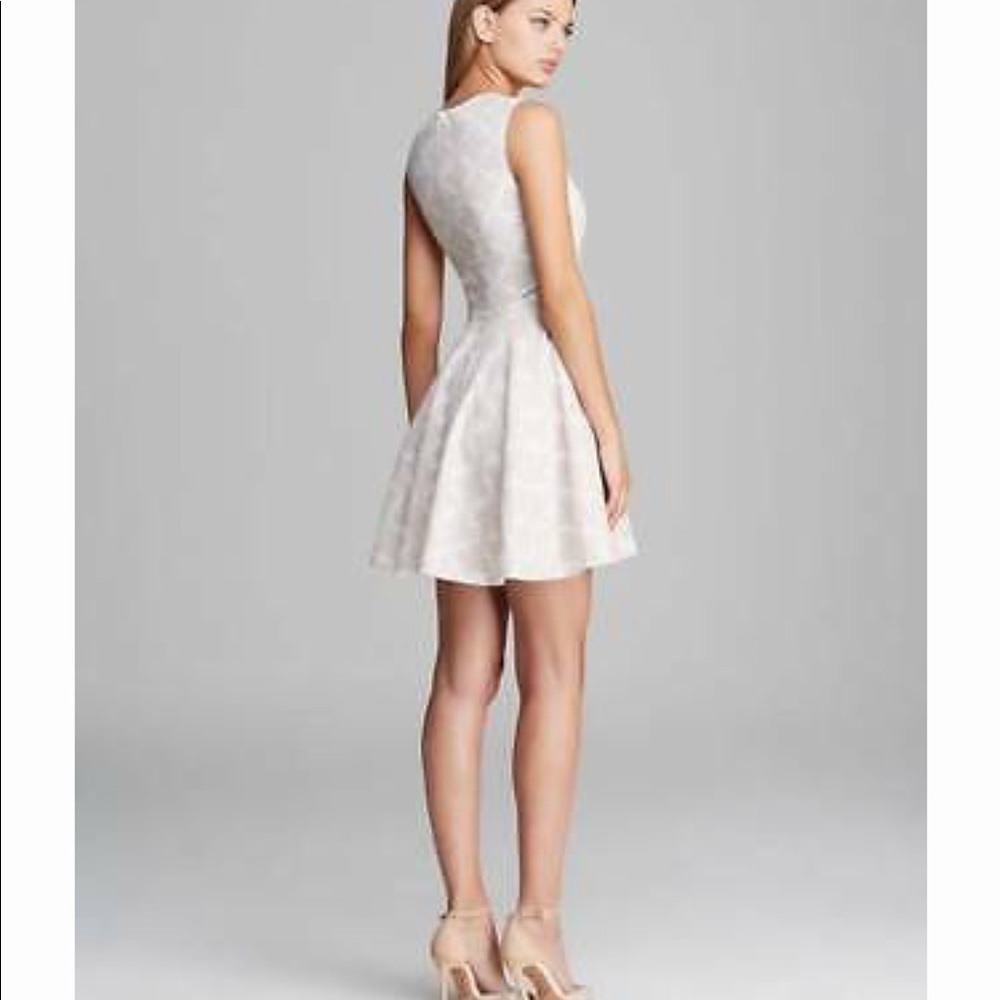 DVF Fit and Flare Jeannie Dress Tan Cream Sz 6